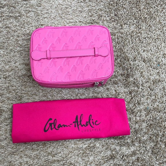 MONOGRAM SMALL COSMETIC TOILETRY BAG PINK METALLIC – Glam-Aholic Lifestyle